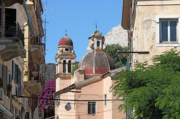 istock old church Corfu town Greece 517125938