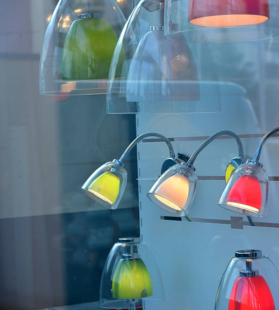 istock Modern design wall lapms in a shop 517127036