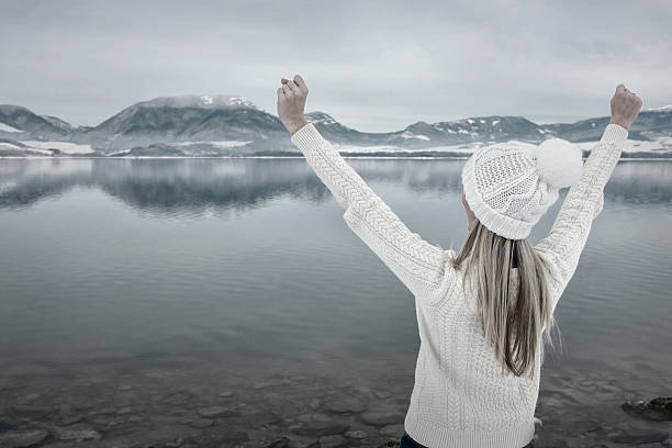 istock Women in white at winter. 517130884