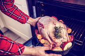 Preparing Traditional Holiday Goose with Side Dishes