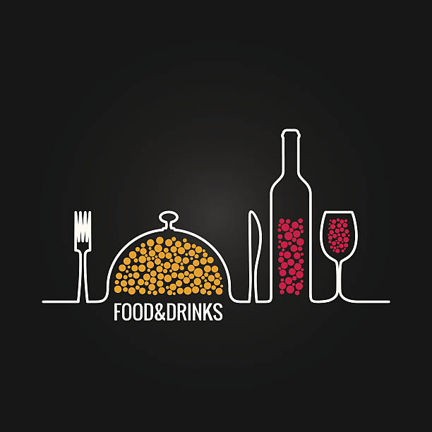 food and drink menu background vector art illustration