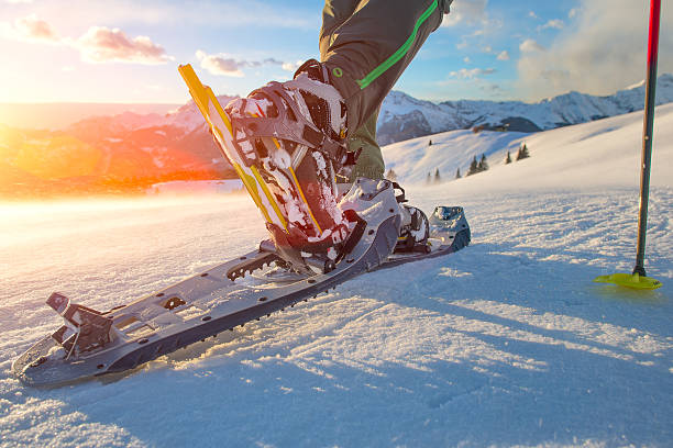 istock Walking with  snowshoes in mountains 517132484
