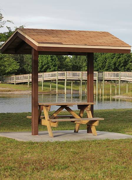 istock Picnic Area Beside a Pond 517132893