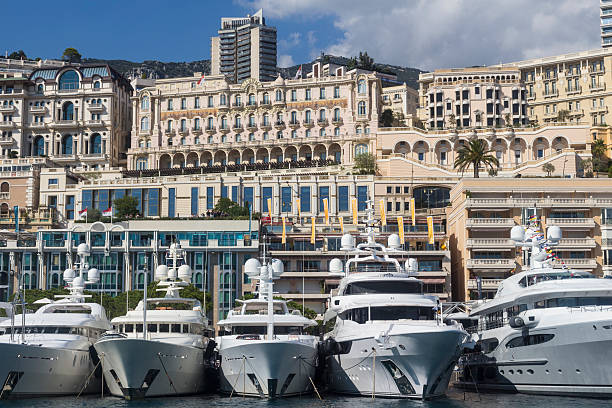 Superyachts At Monaco Yacht Show stock photo