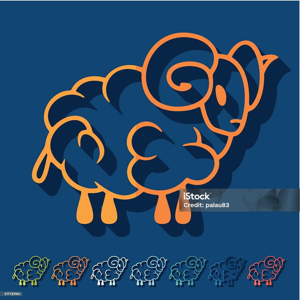 Abstract Sheep Design Flat Design Sheep Stock Illustration - Download Image Now - Abstract ...