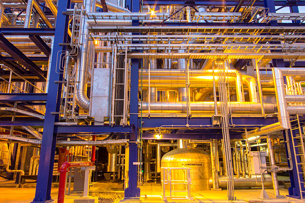 istock Industrial zone, Steel pipelines 517135023