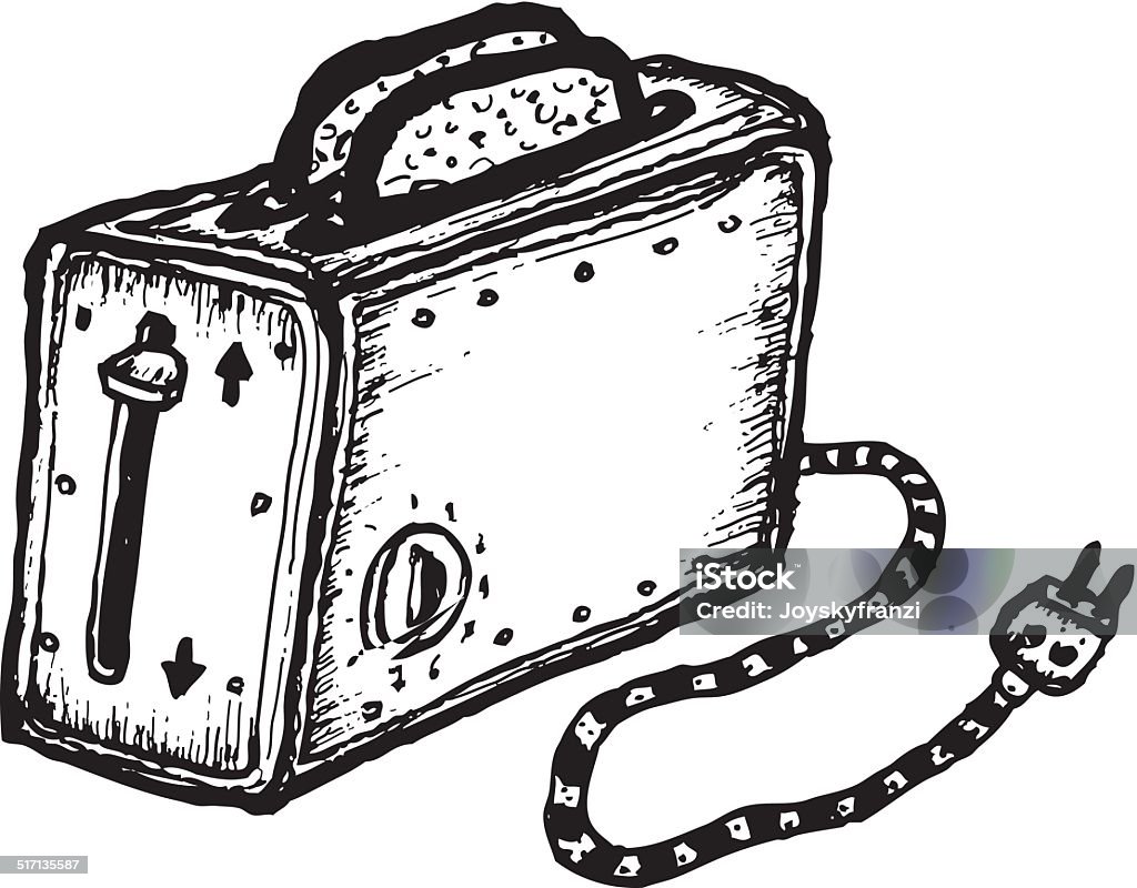 Drawable Toaster Hand Drawn Isolated Toaster Stock Illustration - Download Image Now ...