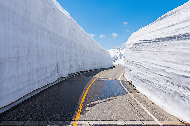 istock Road between Snow wall at Tateyama Kurobe Alpine Route 517137023