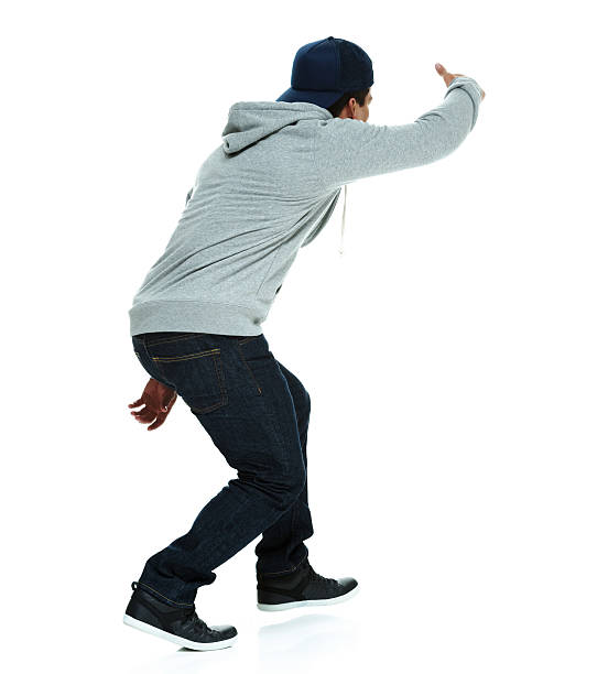 istock Rear view of man being playful 517137775