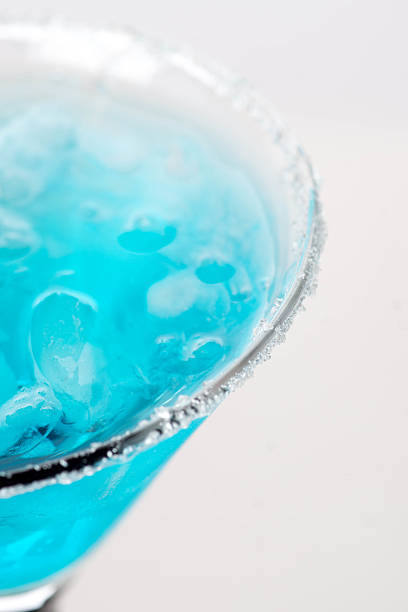 istock Blue cocktail in martini glass 517137825