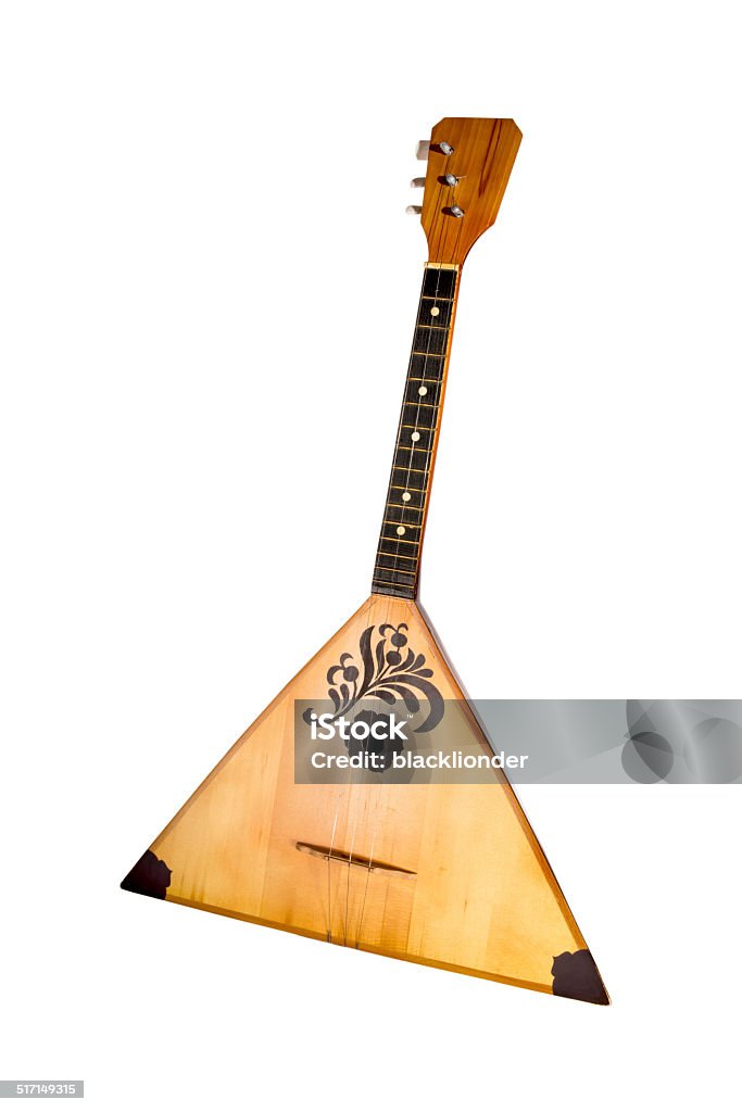 Balalaika wf photo a musical instrument a balalaika on a white background Balalaika Stock Photo