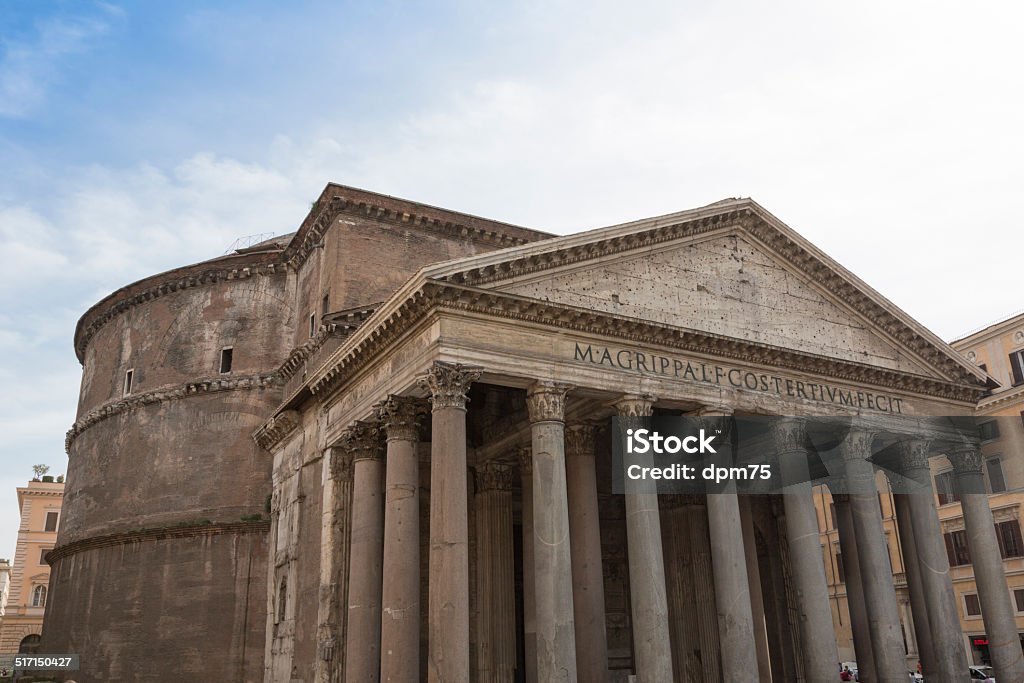 Pantheon in Rome. Pantheon in Rome. One of the main landmarks in Europe. Ancient Stock Photo