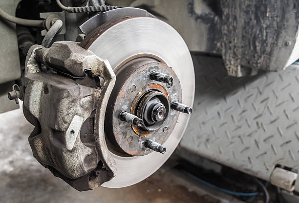istock Repairing brakes on car 517152173