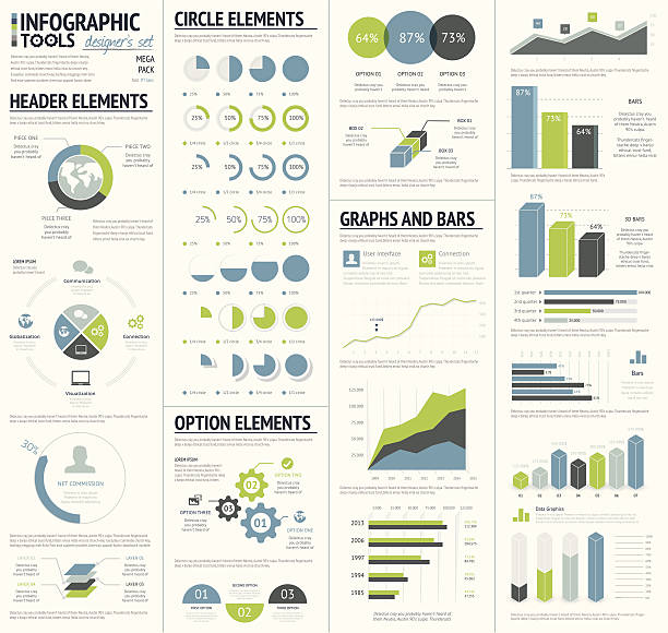 Infographic tools designer's edition vector art illustration