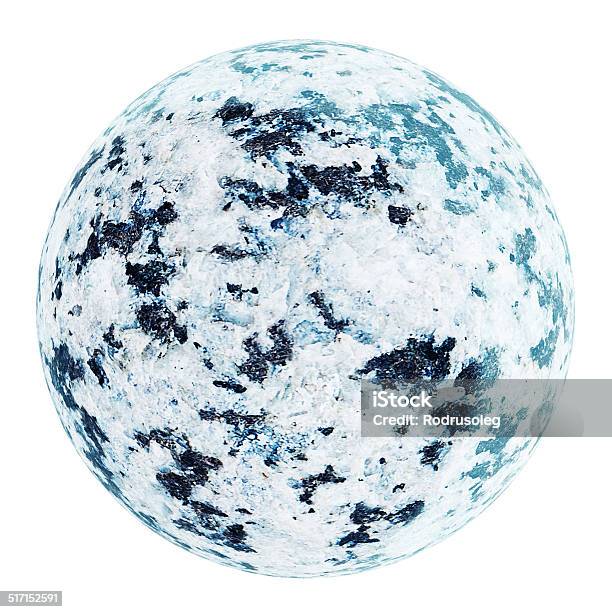 Realistic Blue Planet Isolated On White Background Stock Photo - Download Image Now