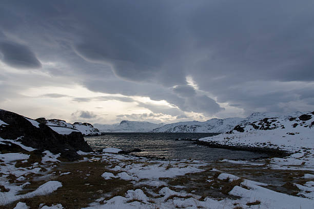 Fjords in Winter stock photo