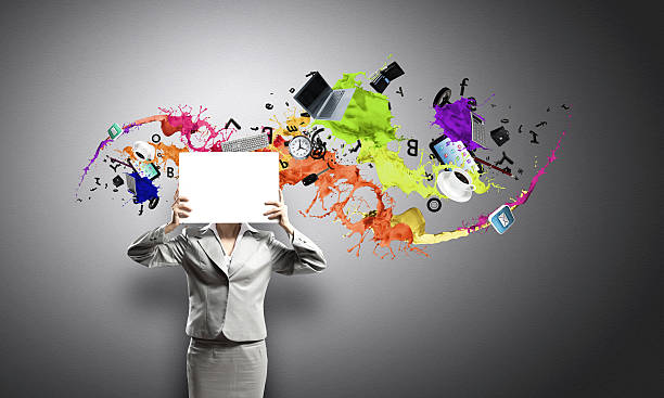 istock Woman with banner 517153367