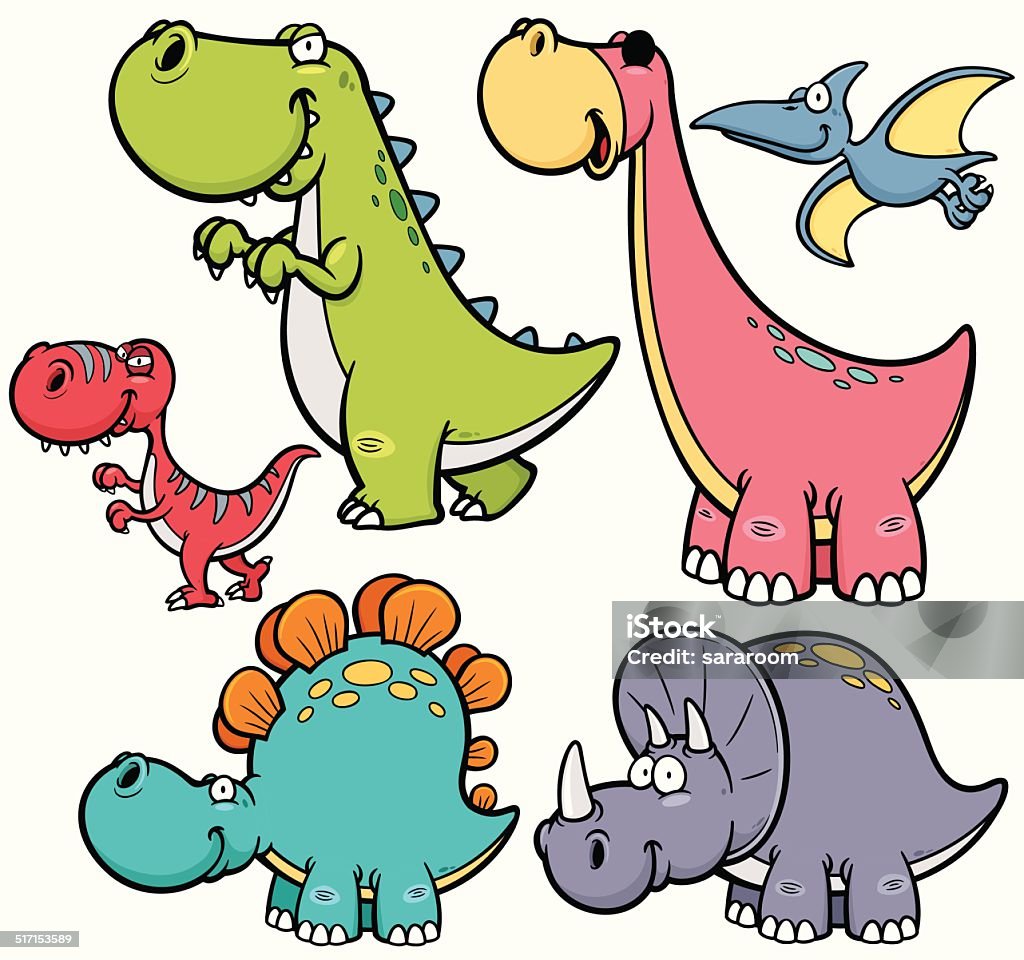 Dinosaurs Vector illustration of Dinosaurs cartoon characters Dinosaur stock vector