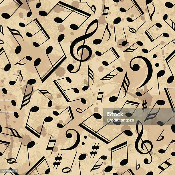 Muscial Pattern Vector Musical Pattern With Notes Stock Illustration - Download Image ...