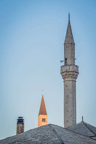 istock Church and Mosque in Mostar during sunrise 517154032
