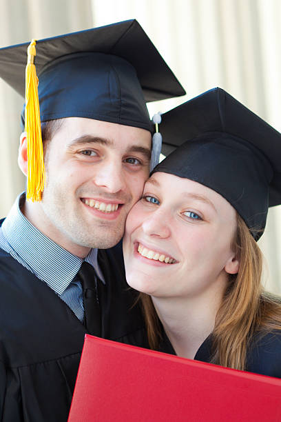 istock Loving Romantic University Graduating Students Close-up Portrait 517154065