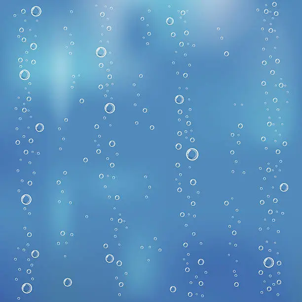 Vector illustration of Clear blue water background