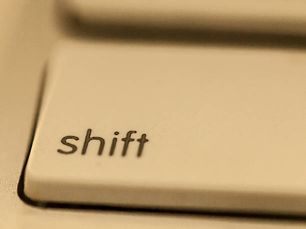 Shift button. stock photo