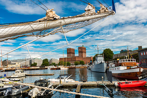 istock Oslo harbor and city hall 517155481
