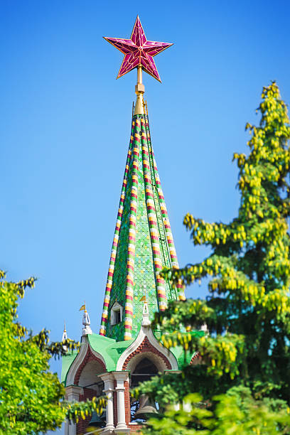 istock Ruby star on the roof of Spassky tower in summer 517156207