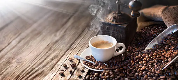 Morning Light Illuminates The Traditional Espresso