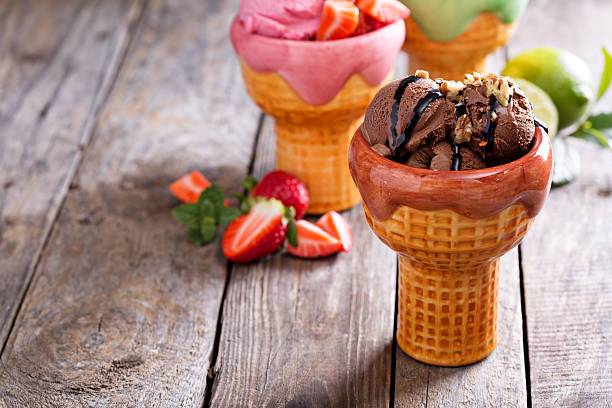istock Variety of ice cream in bowls 517159638