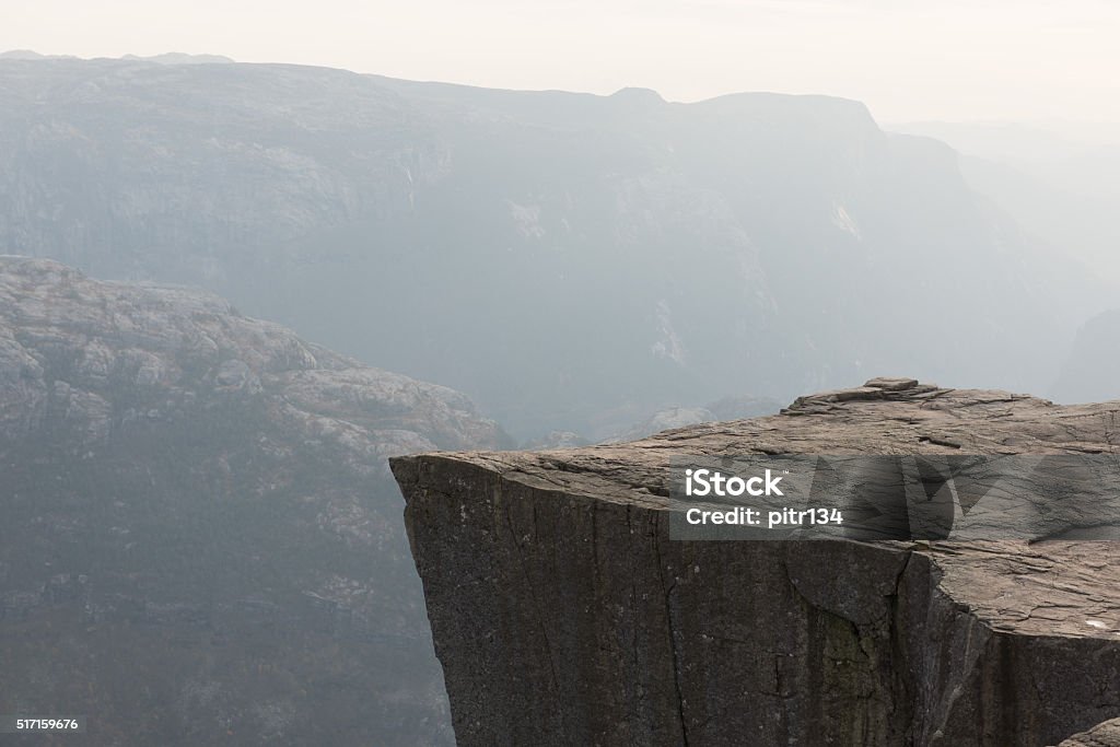 Preikestolen-설교단 바위산 노르웨이에 - 로열티 프리 절벽 스톡 사진