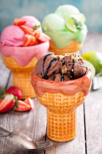 istock Variety of ice cream in bowls 517159678