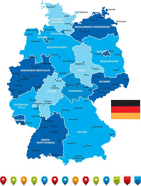 Vector illustration of Germany Map