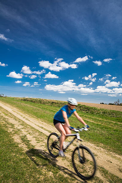 istock Pretty, young female biker 517163410