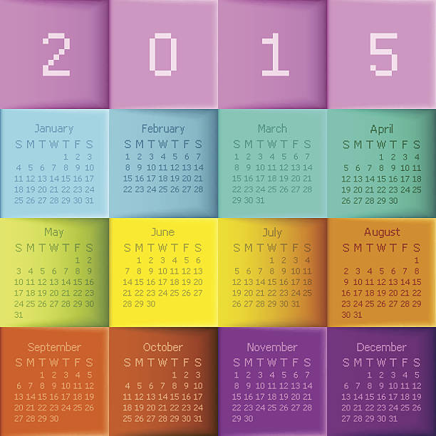 Vector illustration calendar for new year. vector art illustration