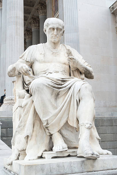 istock Carved stone Julius Caesar statue, Vienna, Austria 517167529