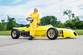 Female Driver with a Formula Ford Class Racecar
