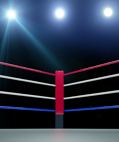 Red Corner Boxing Ring Background 3d Render Stock Photo - Download Image  Now - Boxing Ring, Wrestling, Illustration - iStock