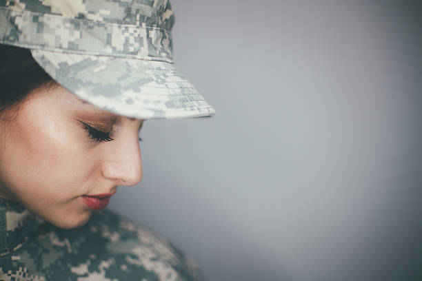 istock Depressed female Soldier 517179922