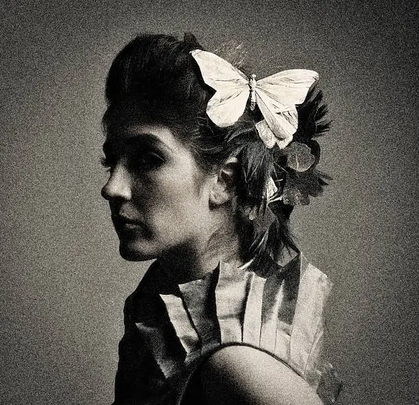 Photo of Tintype photo of a victorian young woman