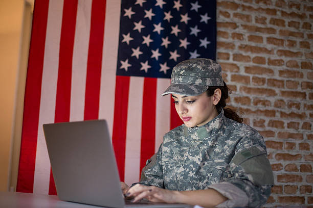 istock Soldier in the office 517181142
