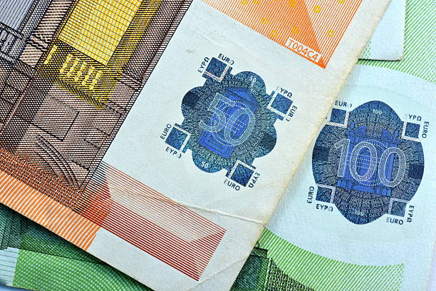 istock Close up USD and EUR, Dollar and Euro currency note 517181230