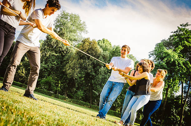 istock Tug of war game outside 517183795
