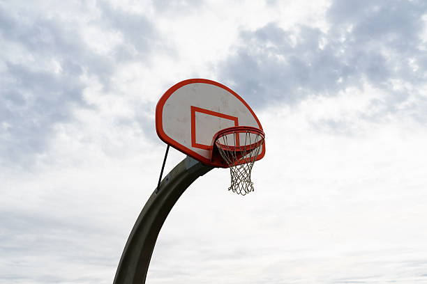 istock White Basketball Backboard with Blue Sky 517183926
