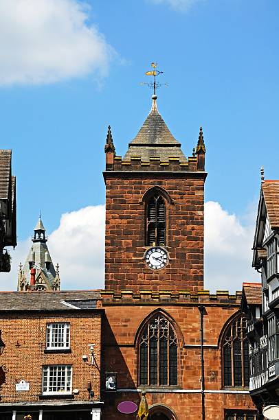 istock St Peters Church clock tower, Chester. 517185055