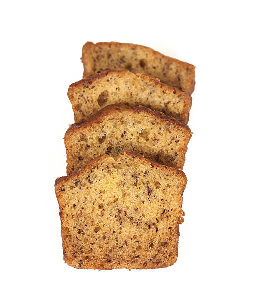 istock Homemade banana bread sliced on white background 517190652