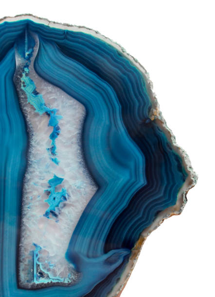 Blue Agate Slice stock photo