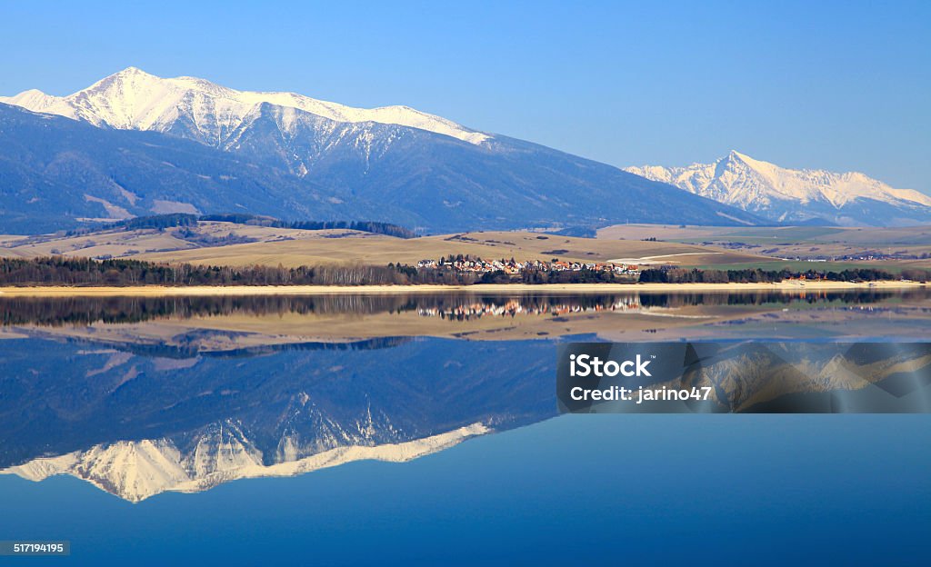 Water reflection on water basin Liptovska Mara, Slovakia Liptovska Mara Stock Photo