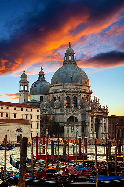 istock Dramatic sunset over Grand Canal in Venice 517197041